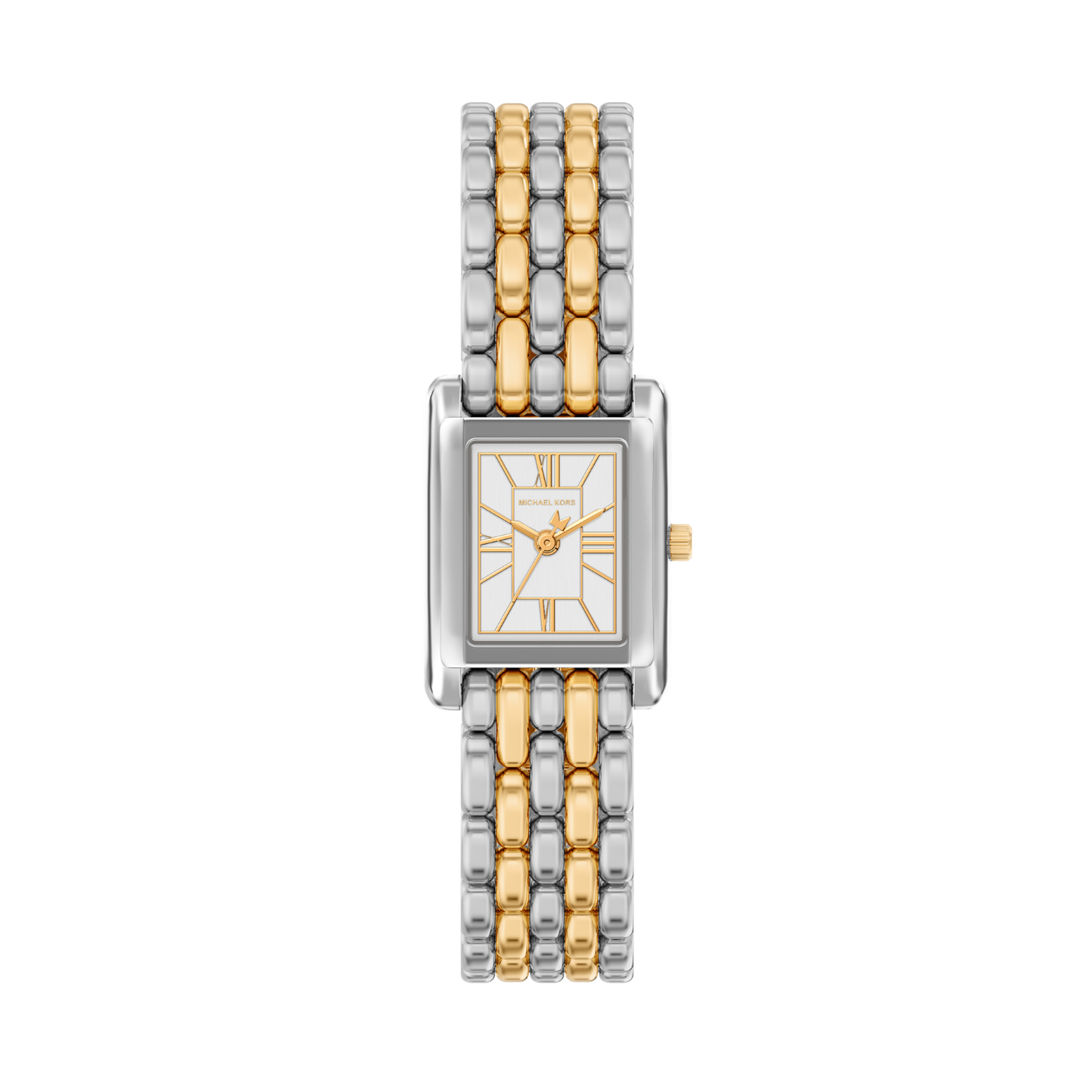 Reloj Análogo Luxury Plateado Doble Tono de Mujer