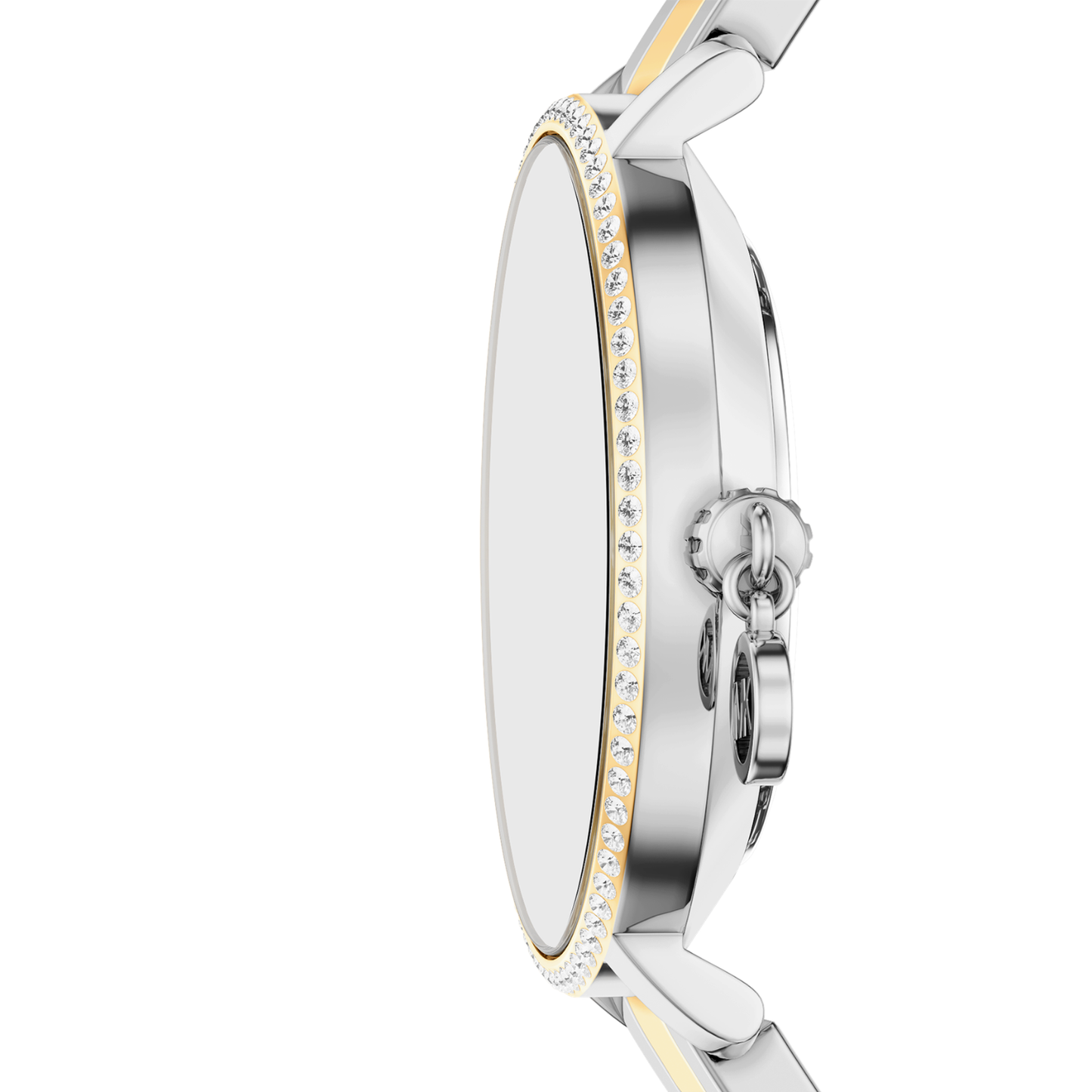 Reloj Análogo Casual Plateado Doble Tono de Mujer