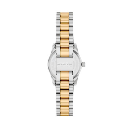 Reloj Análogo Luxury Plateado Doble Tono de Mujer