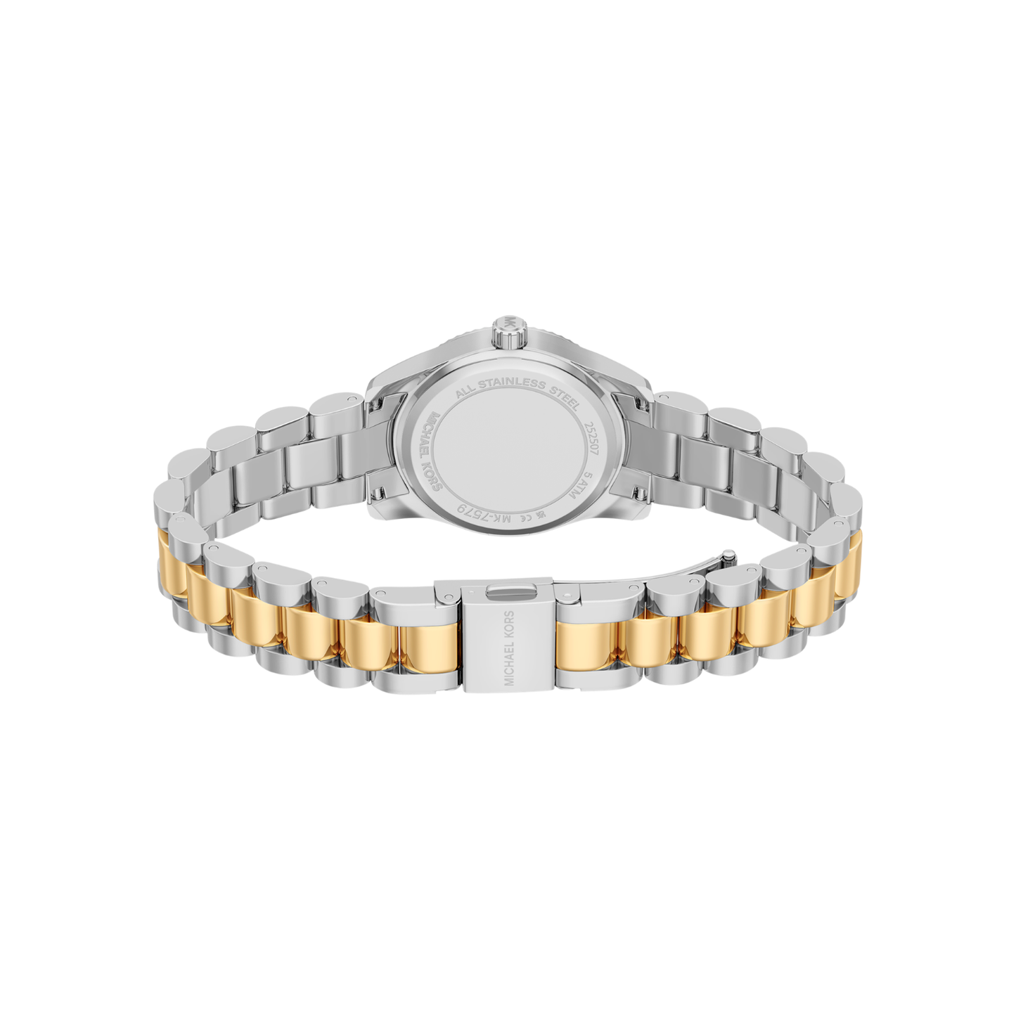 Reloj Análogo Luxury Plateado Doble Tono de Mujer