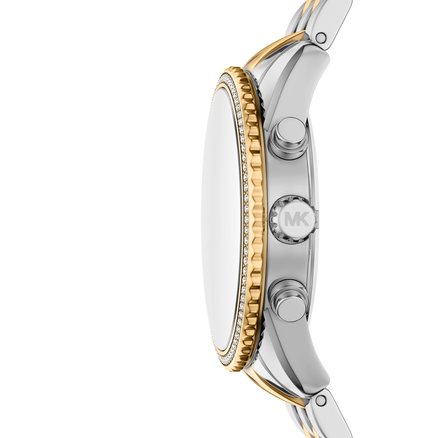 Reloj Análogo Casual Plateado Doble Tono de Mujer