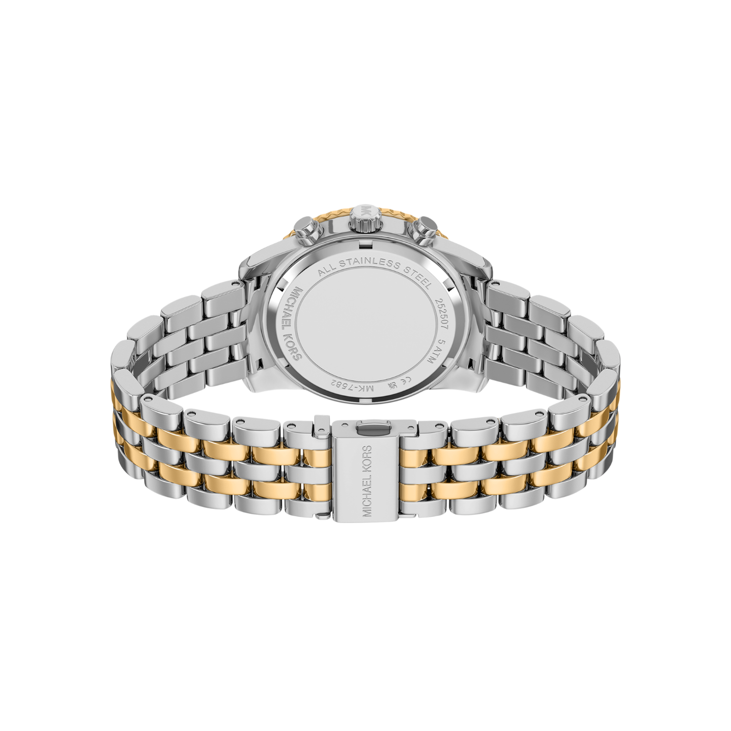 Reloj Análogo Casual Plateado Doble Tono de Mujer