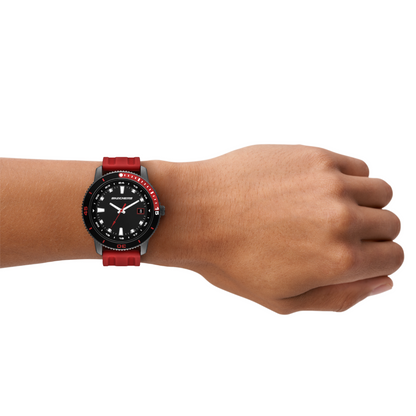 Reloj Análogo Casual Plateado de Hombre