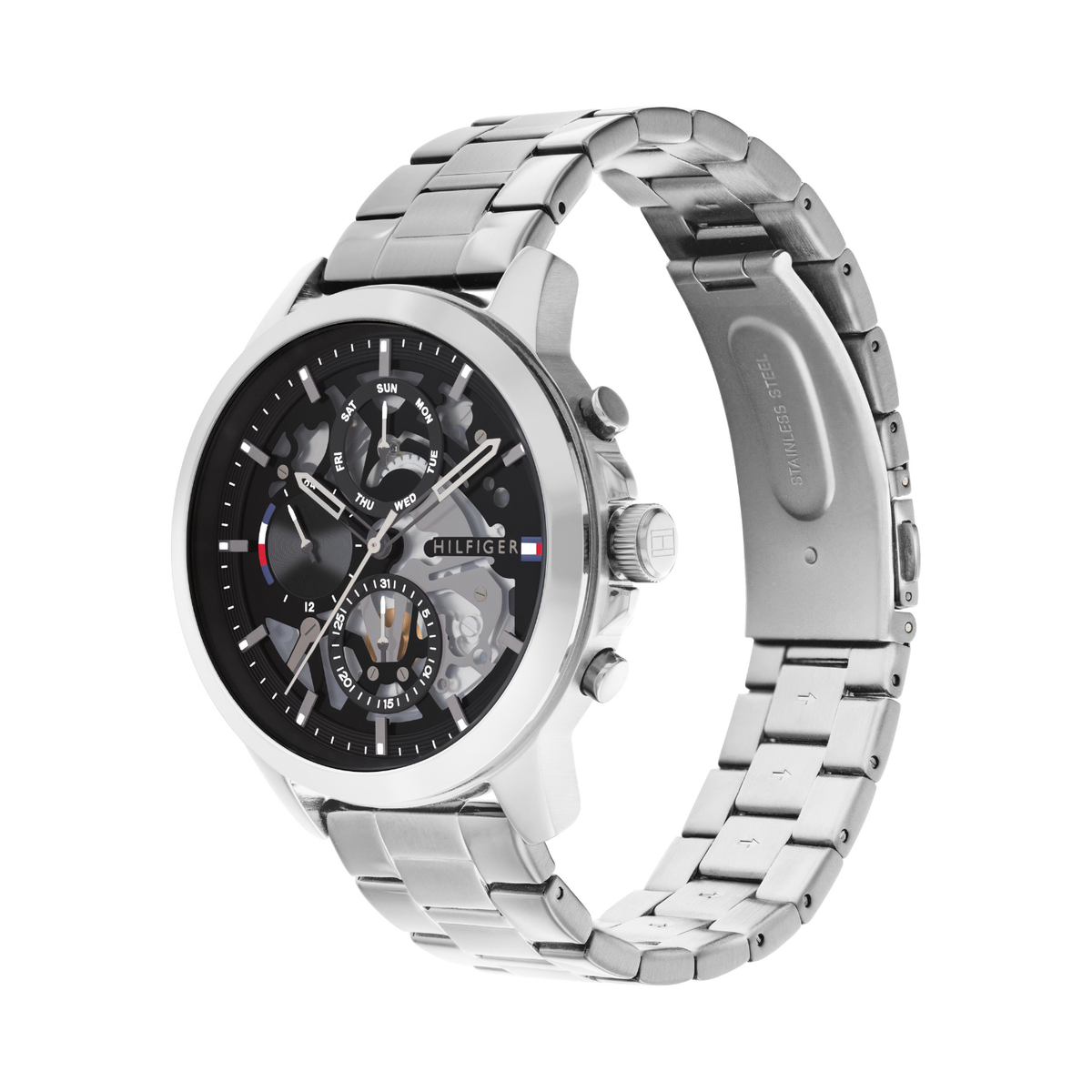 Reloj Análogo Tommy Hilfiger Henry Cuarzo Negro y Plateado de Hombre