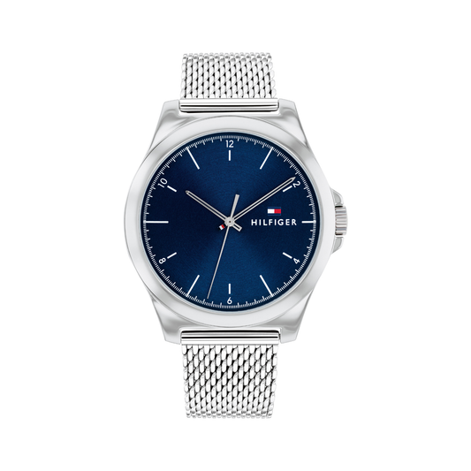 Reloj Análogo Tommy Hilfiger Norris Cuarzo Azul Oscuro y Plateado de Hombre
