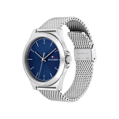 Reloj Análogo Tommy Hilfiger Norris Cuarzo Azul Oscuro y Plateado de Hombre