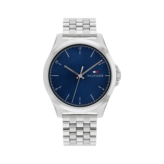 Reloj Análogo Casual Plateado de Hombre