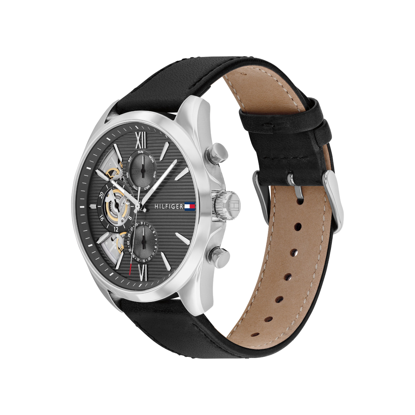 Reloj Análogo Casual Plateado de Hombre
