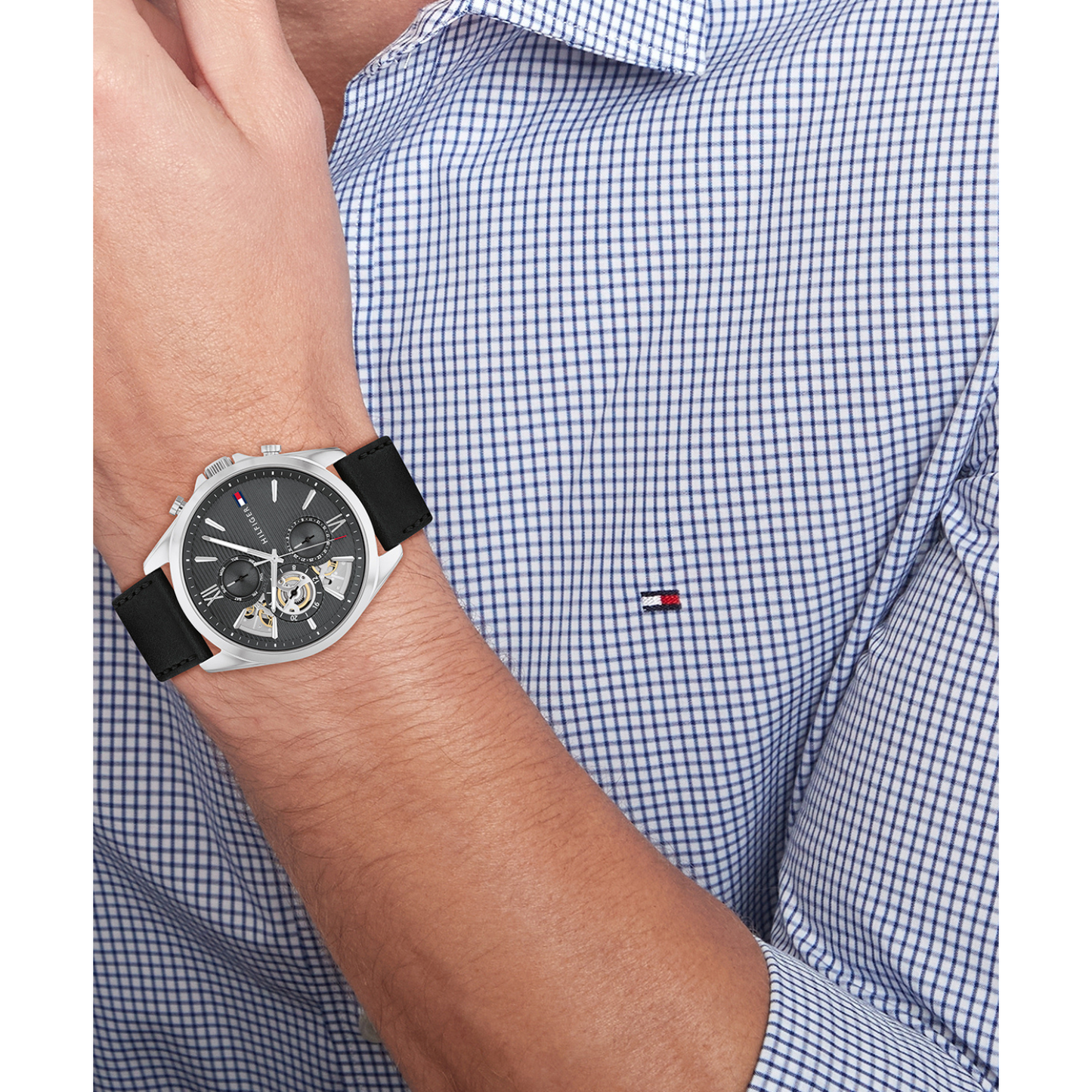Reloj Análogo Casual Plateado de Hombre