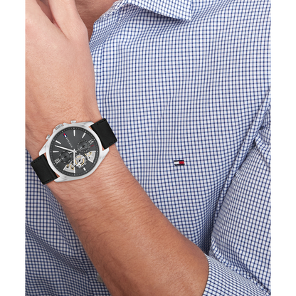 Reloj Análogo Casual Plateado de Hombre