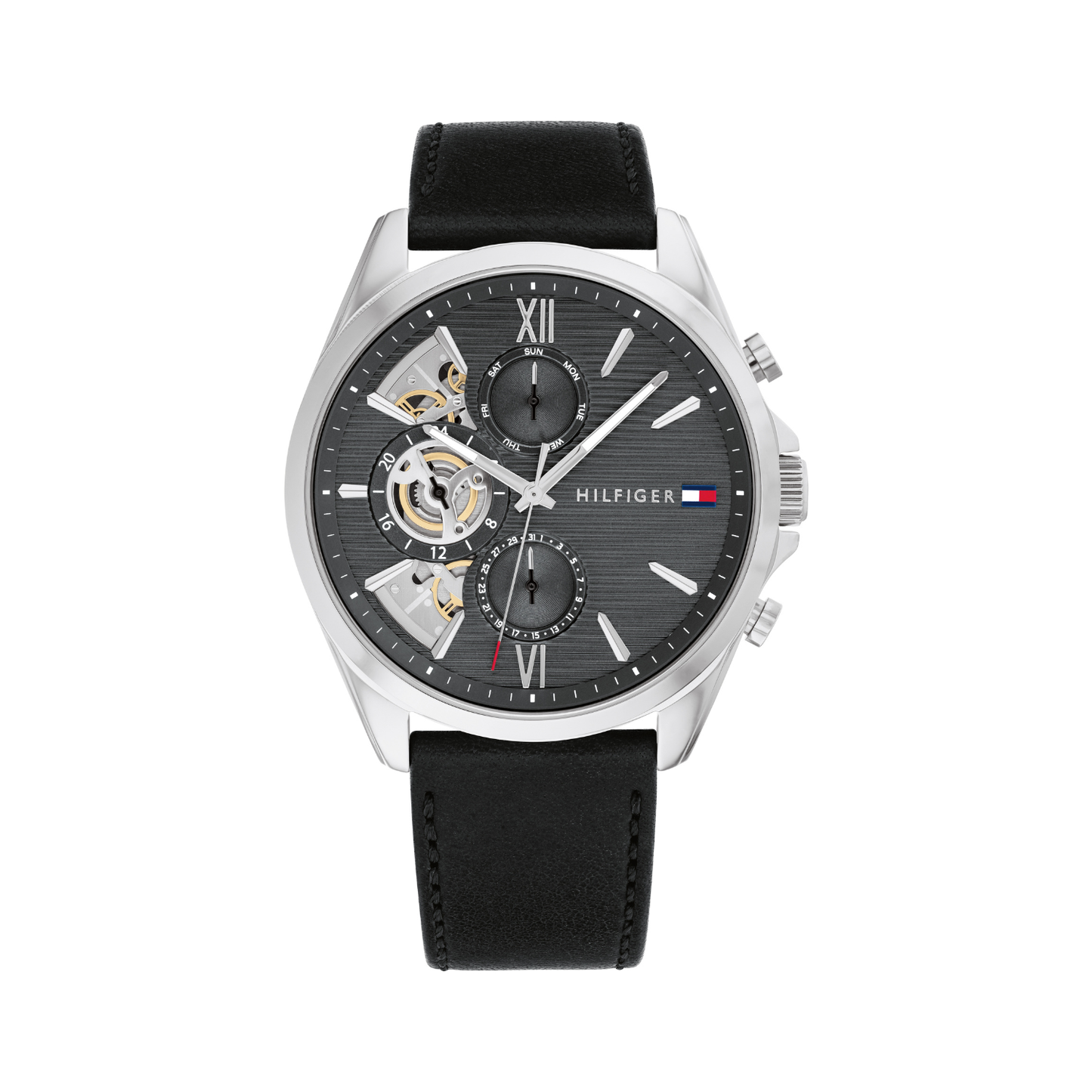 Reloj Análogo Casual Plateado de Hombre