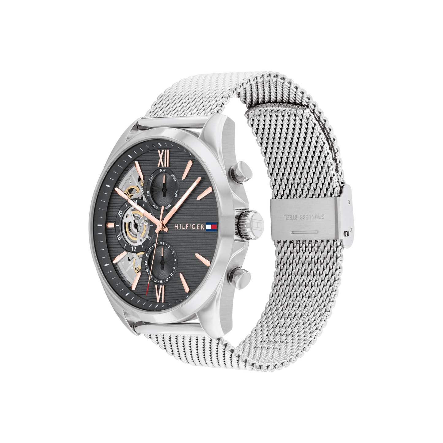 Reloj Análogo Casual Plateado de Hombre