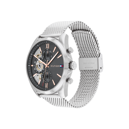 Reloj Análogo Casual Plateado de Hombre