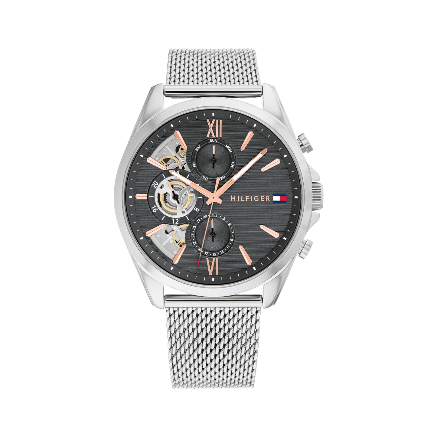 Reloj Análogo Casual Plateado de Hombre