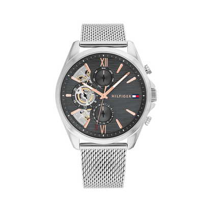 Reloj Análogo Casual Plateado de Hombre