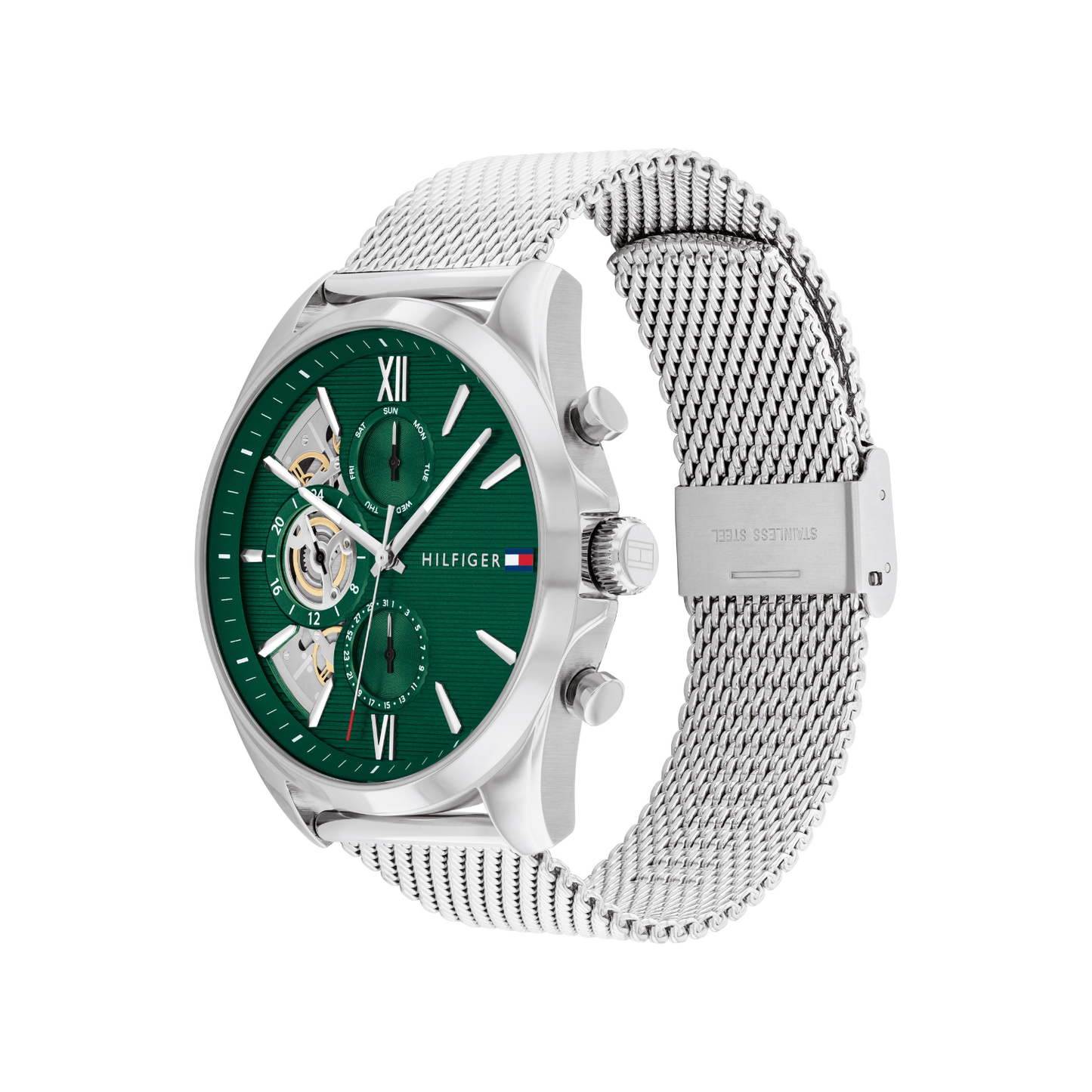 Reloj Análogo Casual Plateado de Hombre