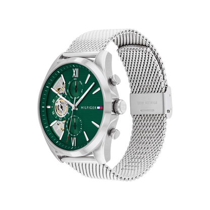 Reloj Análogo Casual Plateado de Hombre