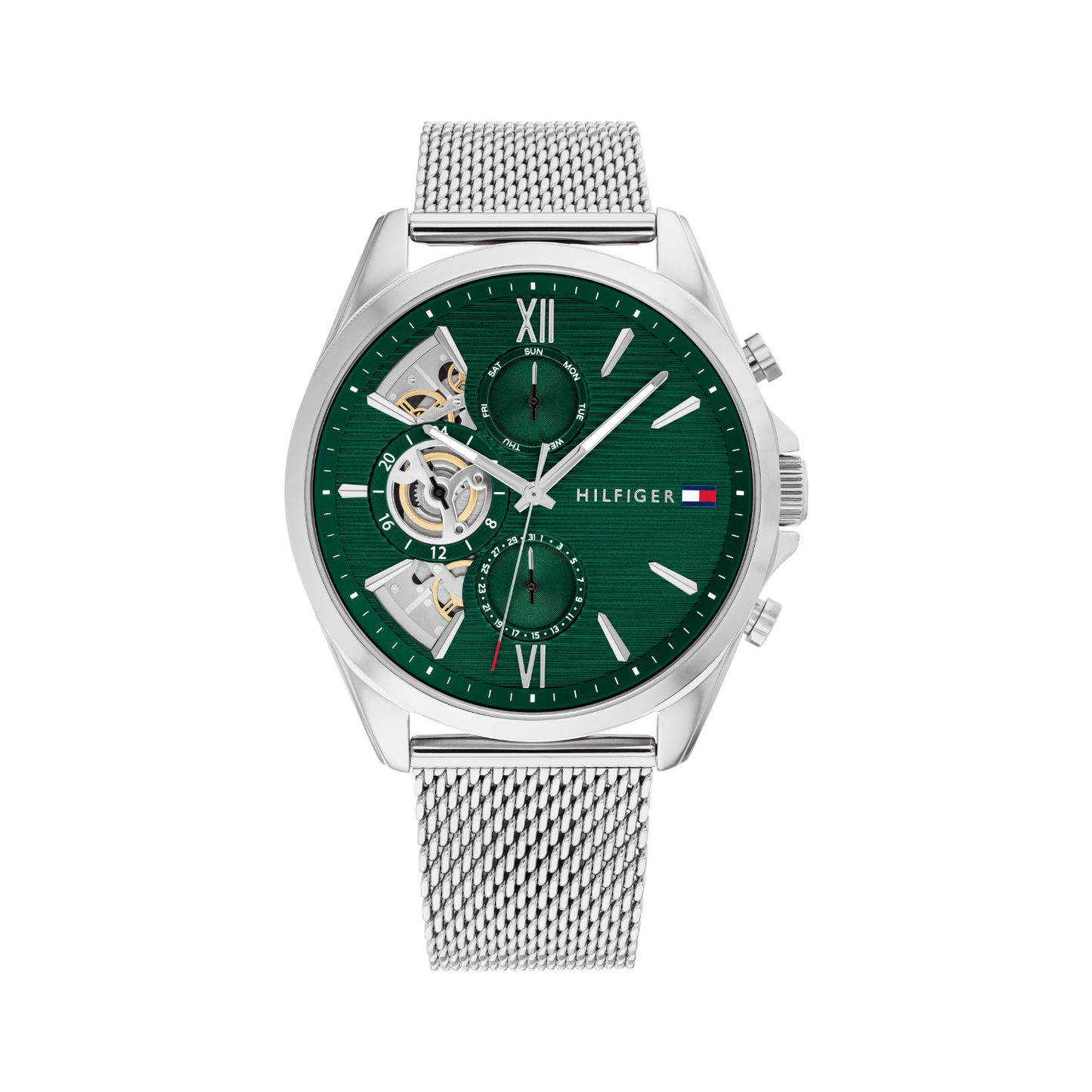 Reloj Análogo Casual Plateado de Hombre