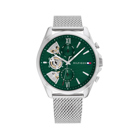 Reloj Análogo Casual Plateado de Hombre