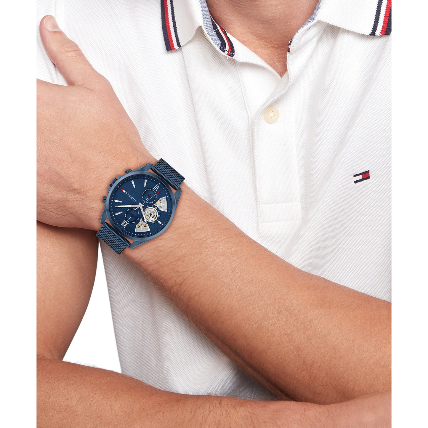 Reloj Análogo Casual Azul Oscuro de Hombre