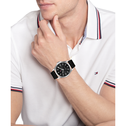 Reloj Análogo Casual Plateado de Hombre