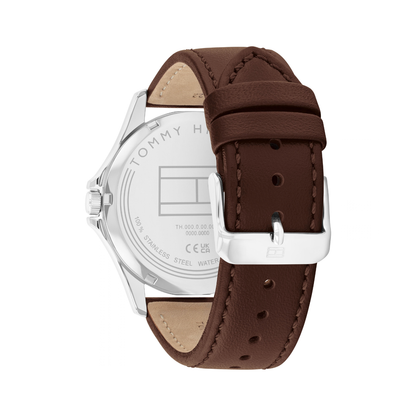 Reloj Análogo Tommy Hilfiger Bruce Cuarzo Azul con Correa Marron de Hombre