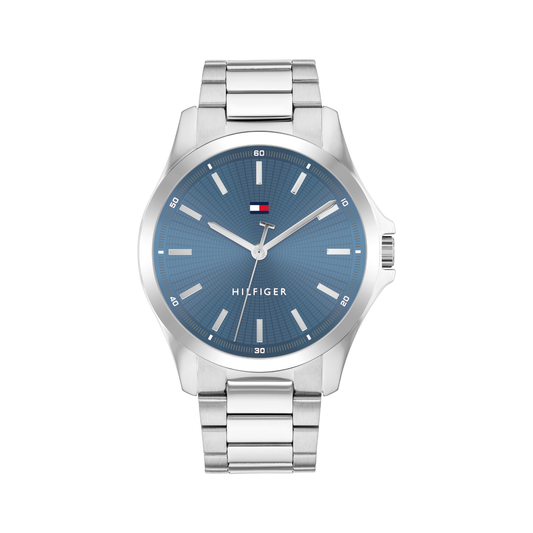 Reloj Análogo Casual Plateado de Hombre