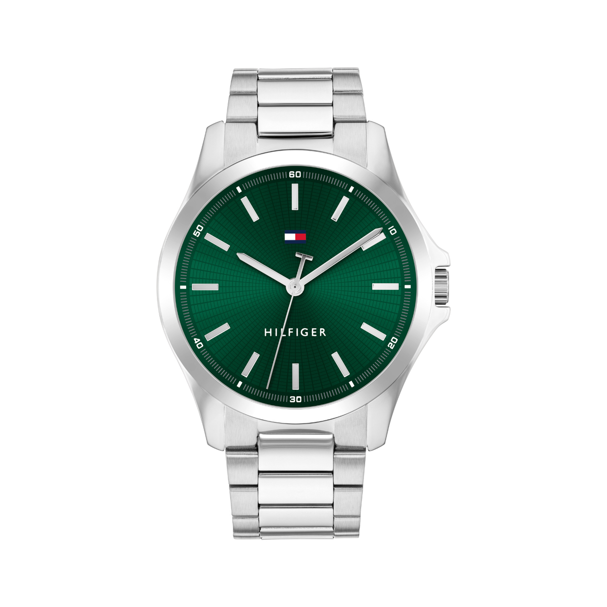 Reloj Análogo Tommy Hilfiger Bruce Cuarzo Verde y Plateado de Hombre