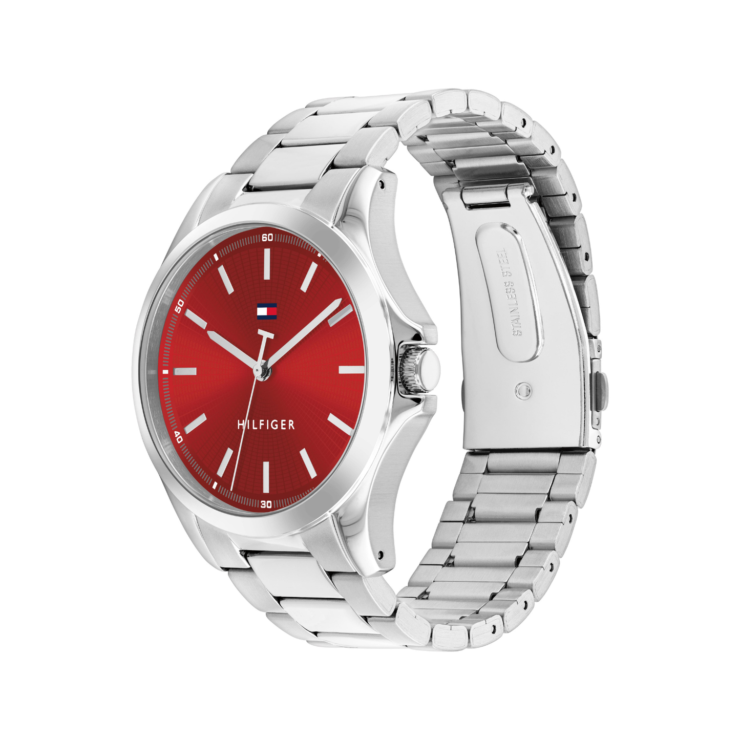 Reloj Análogo Casual Plateado de Hombre
