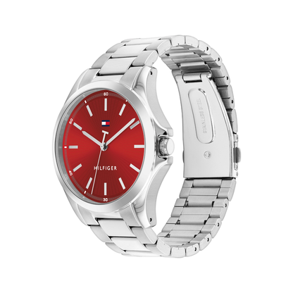 Reloj Análogo Casual Plateado de Hombre