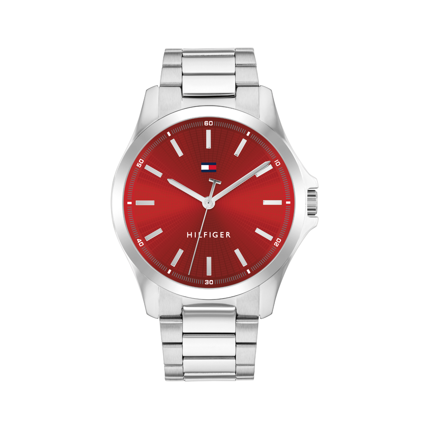 Reloj Análogo Casual Plateado de Hombre
