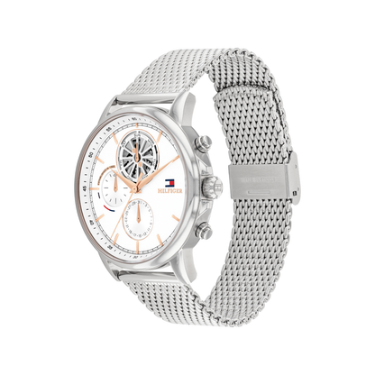 Reloj Análogo Deportivo Plateado de Hombre