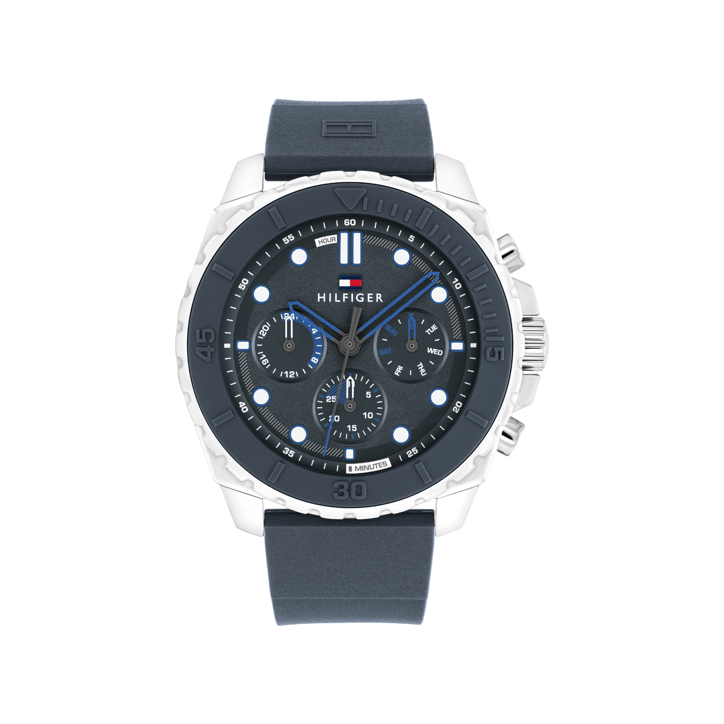 Reloj Análogo Deportivo Plateado de Hombre
