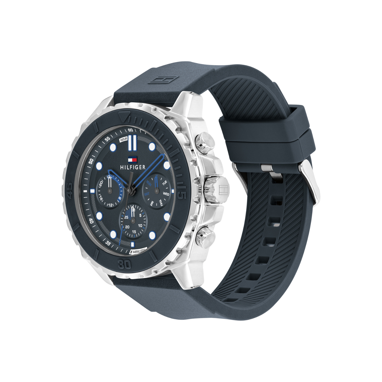 Reloj Análogo Deportivo Plateado de Hombre