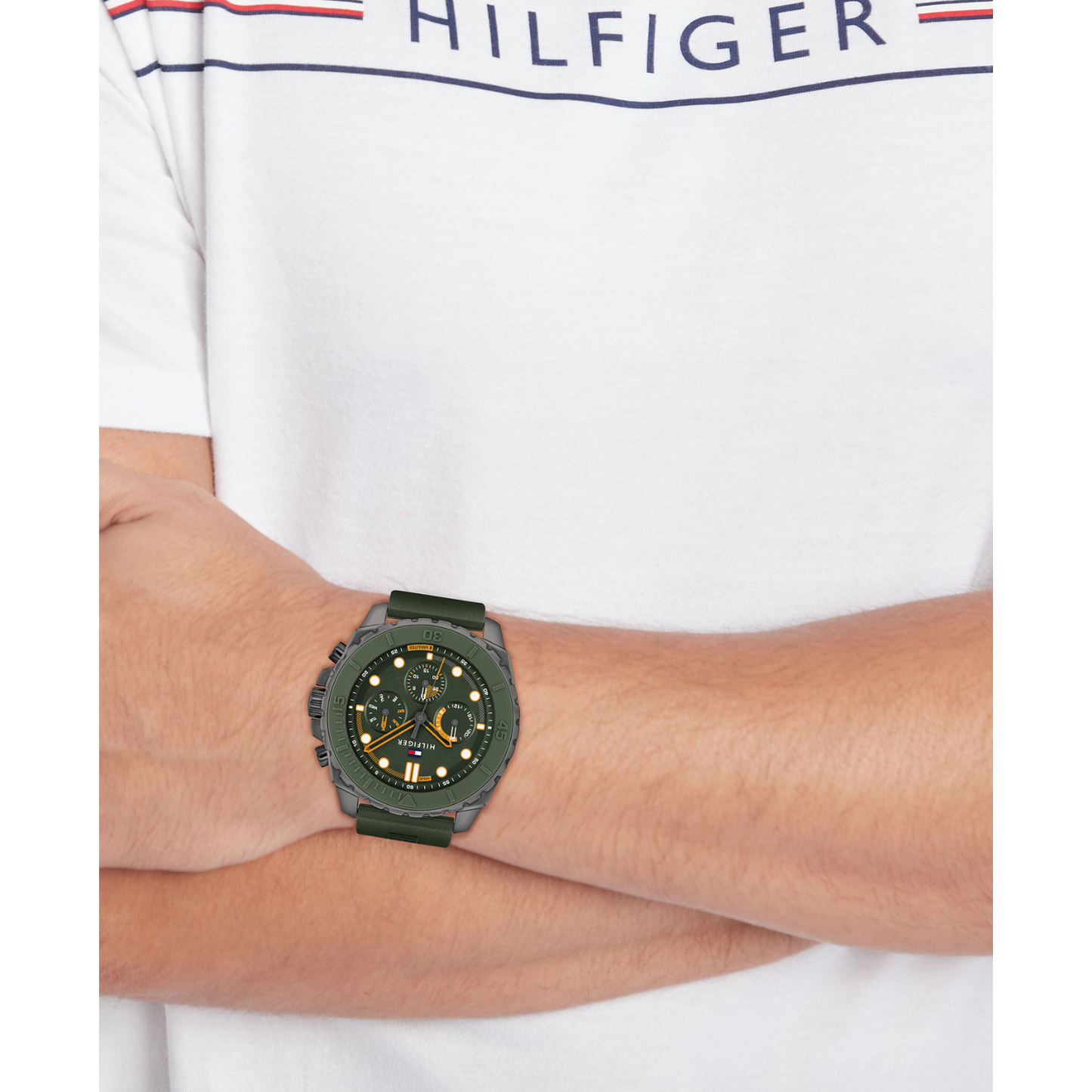 Reloj Análogo Deportivo Verde de Hombre