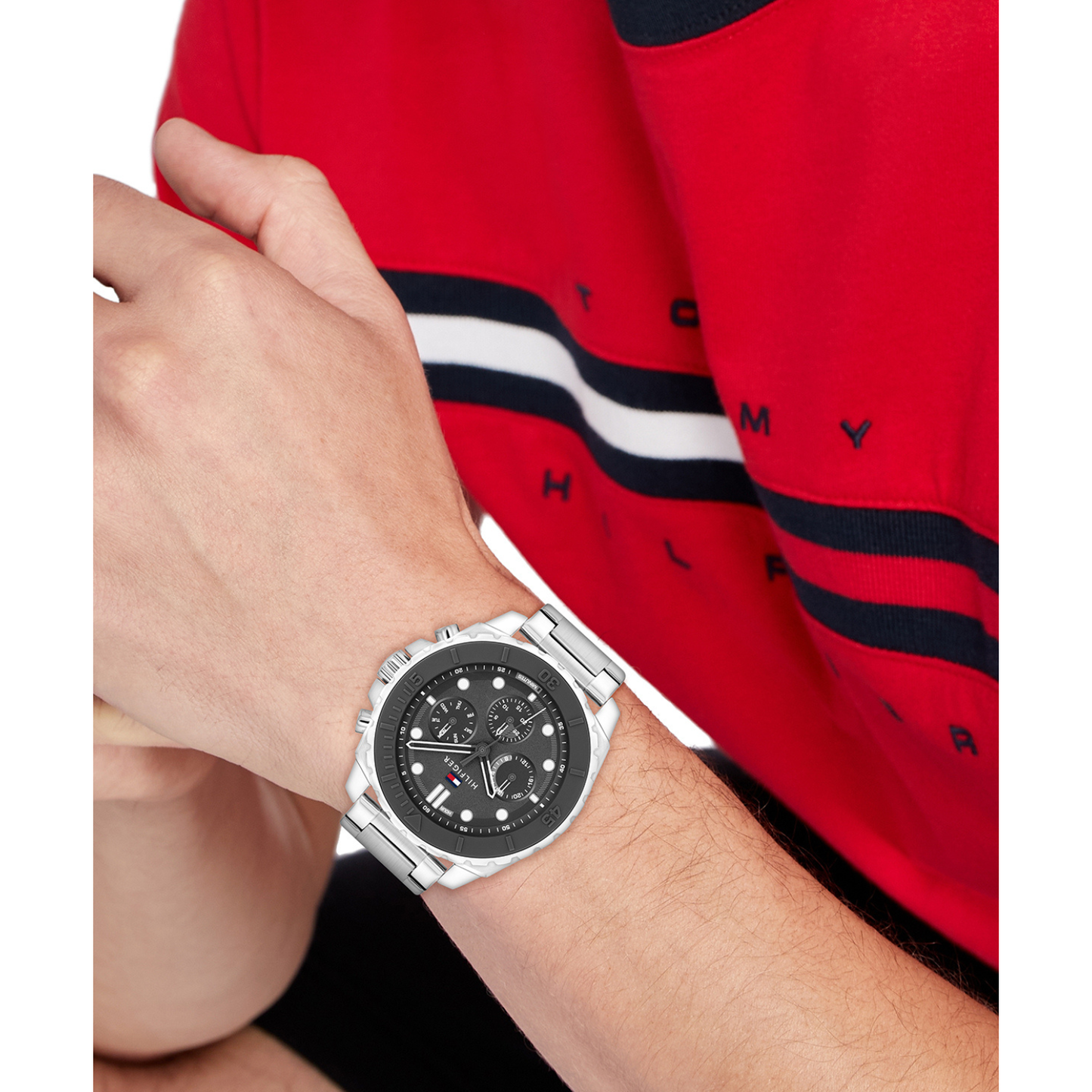 Reloj Análogo Deportivo Plateado  de Hombre