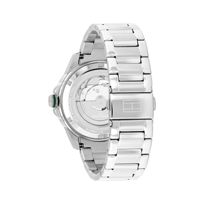 Reloj Análogo Tommy Hilfiger Lars Automático Verde y Plateado de Hombre