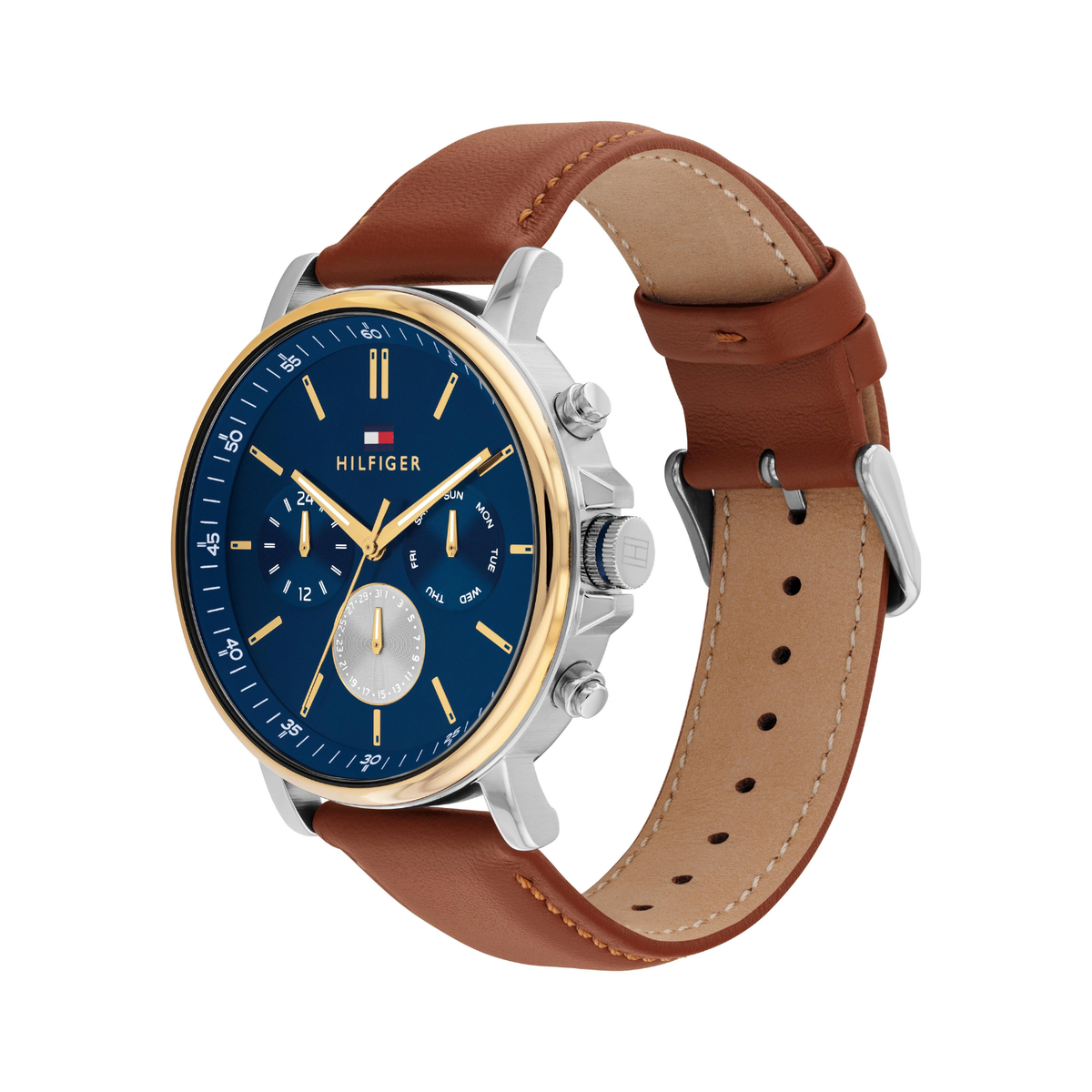 Reloj Análogo Tommy Hilfiger Tyson Cuarzo Negro y Dorado de Hombre