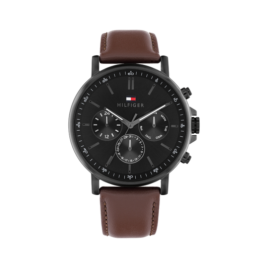 Reloj Análogo Tommy Hilfiger Tyson Cuarzo Negro y Marrón de Hombre