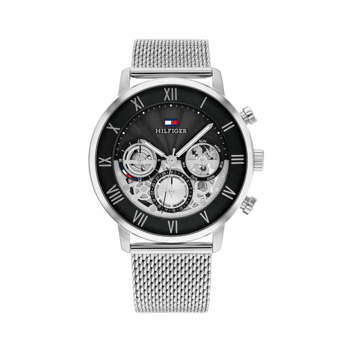 Reloj Análogo Tommy Hilfiger Legend Cuarzo Negro y Plateado de Hombre