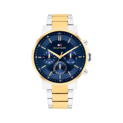 Reloj Análogo Tommy Hilfiger Tyson Cuarzo Azul, Plateado y Dorado de Hombre