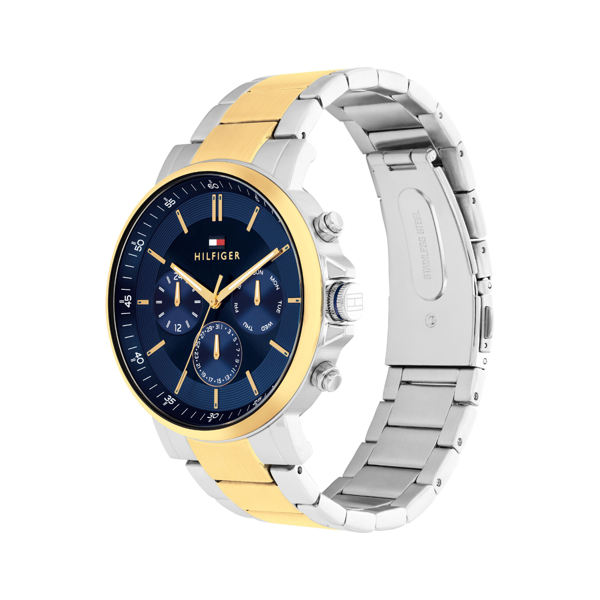 Reloj Análogo Tommy Hilfiger Tyson Cuarzo Azul, Plateado y Dorado de Hombre