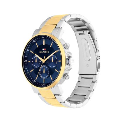 Reloj Análogo Tommy Hilfiger Tyson Cuarzo Azul, Plateado y Dorado de Hombre