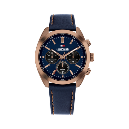 Reloj Análogo Tommy Hilfiger Hudson Cuarzo Azul y Oro Rosa de Hombre