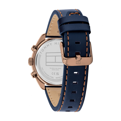 Reloj Análogo Tommy Hilfiger Hudson Cuarzo Azul y Oro Rosa de Hombre
