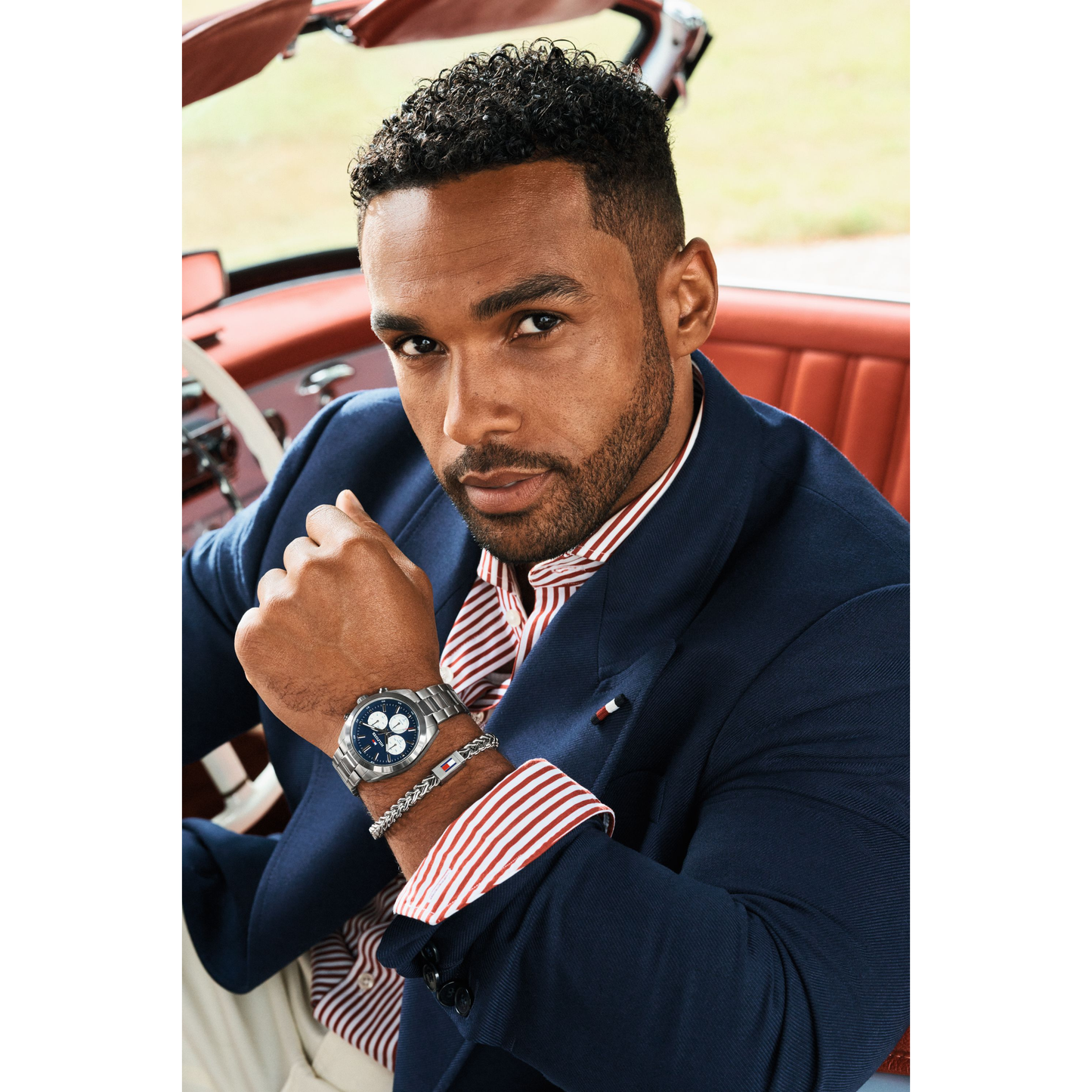 Reloj Análogo Hudson Casual Plateado de Hombre