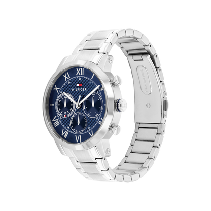Reloj Análogo Deportivo Plateado de Hombre