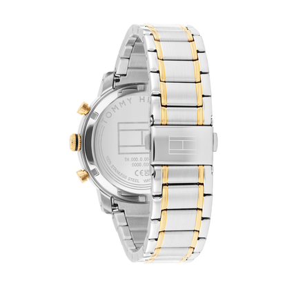 Reloj Análogo Casual Plateado Doble Tono de Hombre