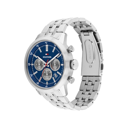 Reloj Análogo Casual Plateado de Hombre