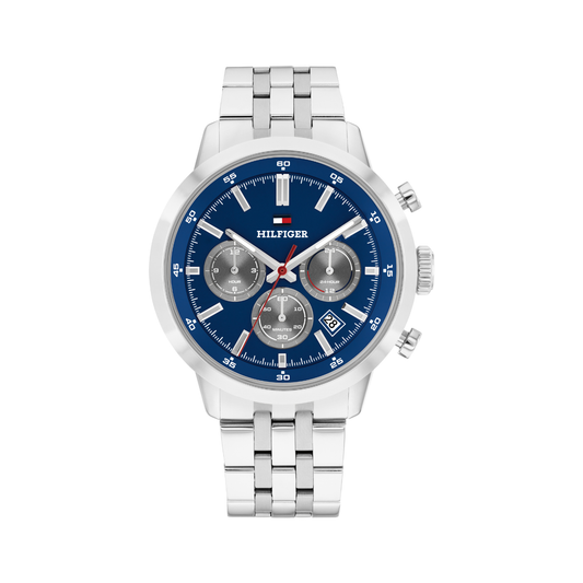 Reloj Análogo Casual Plateado de Hombre